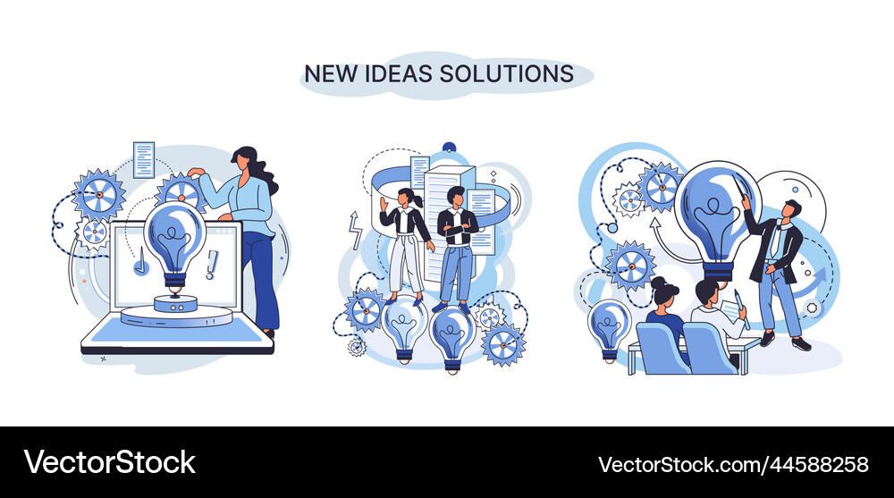 Business Innovation & Creative Solutions Vector Image