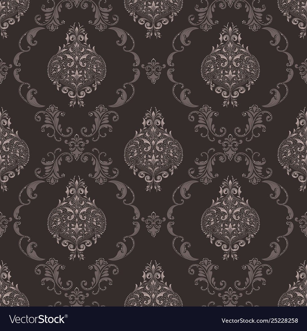 Damask Nahtlose Muster Hintergrund