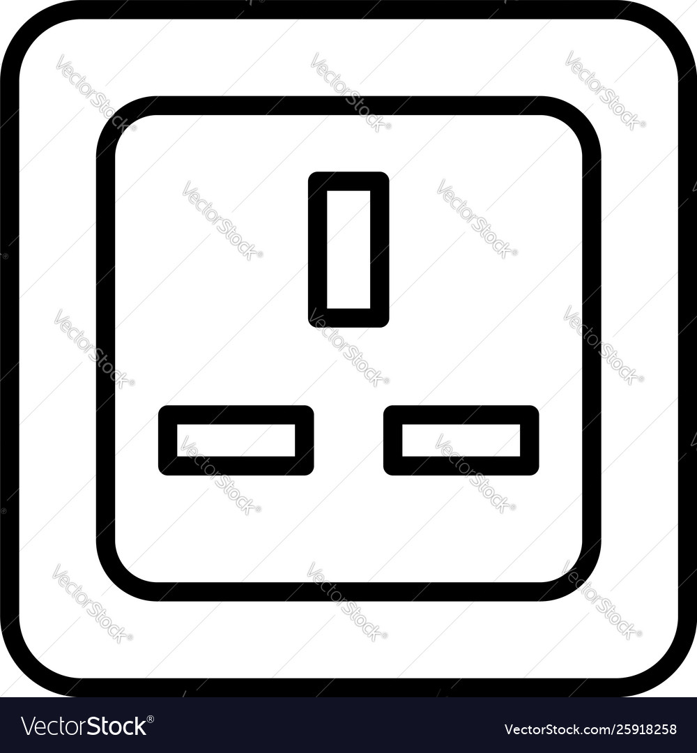 England socket icon outline style Royalty Free Vector Image