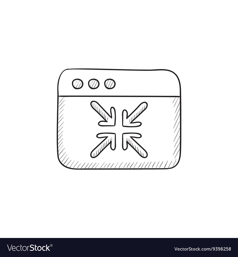 Exit full screen sketch icon