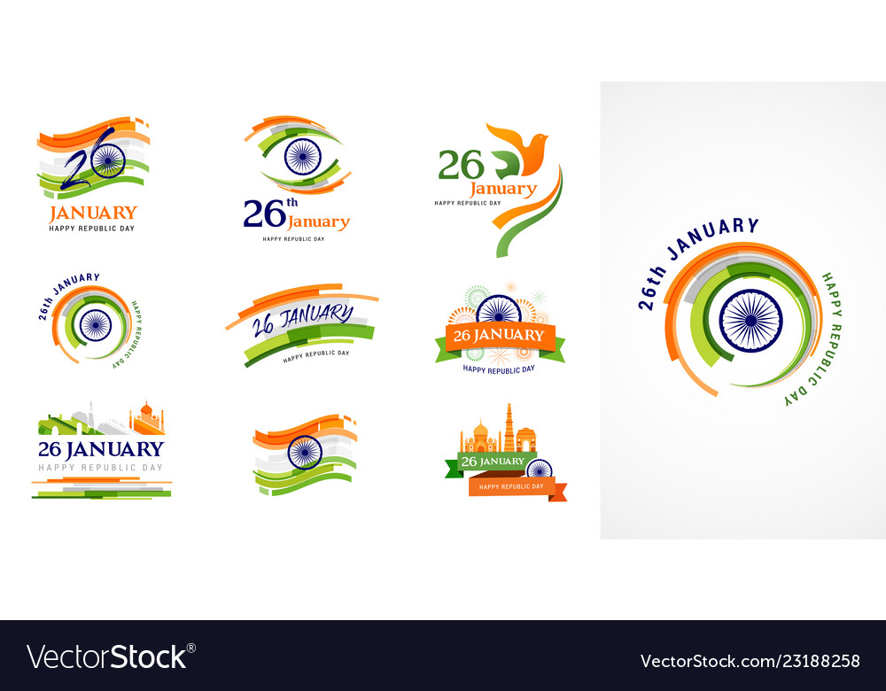 Indian Republic Day Concept Design Banner Poster Vector Image
