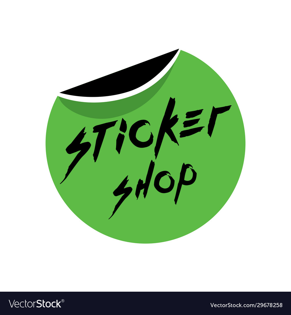 Logo for sticker shop store Royalty Free Vector Image