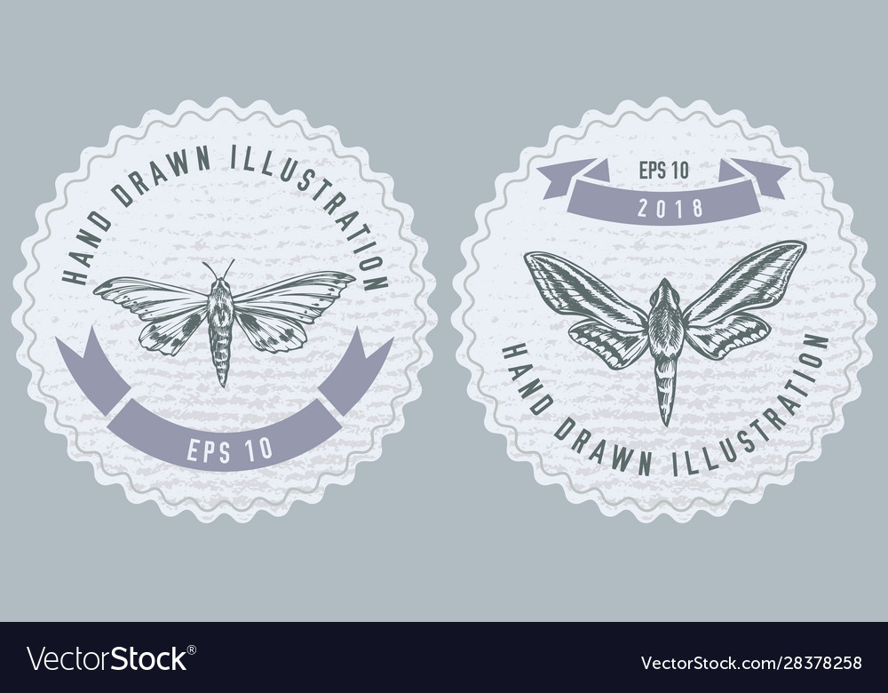 Monochrome labels design Royalty Free Vector Image