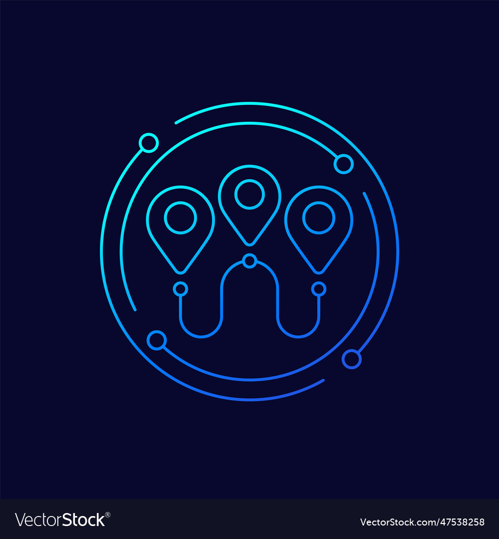 Path icon line design