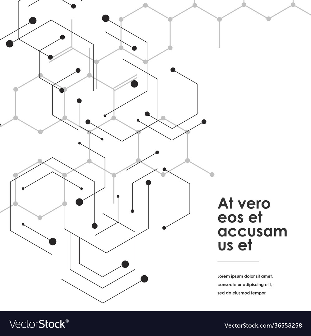 Science network pattern with connecting lines vector image Science network pattern with connecting lines