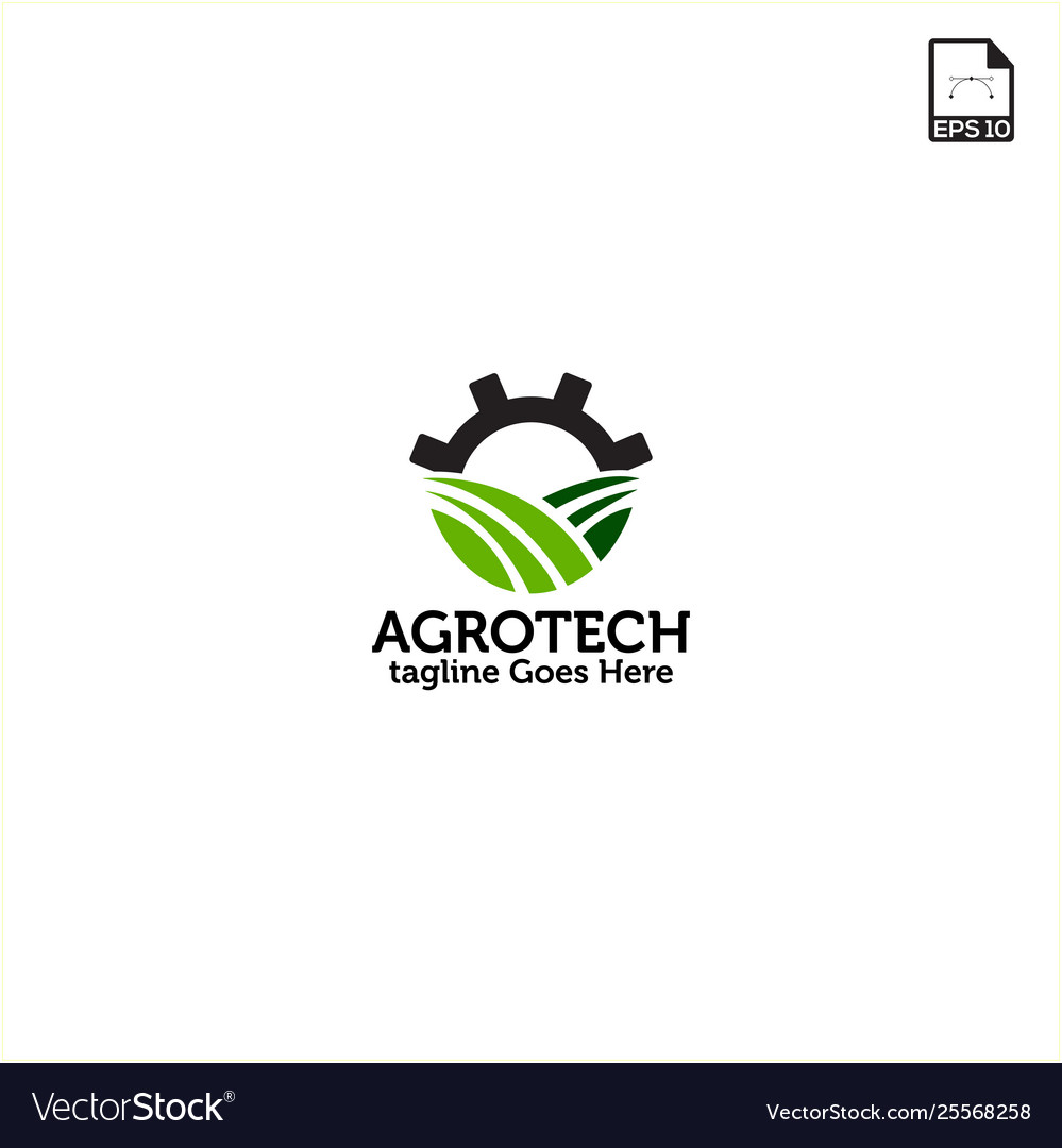 Simple concept logo design agriculture technology