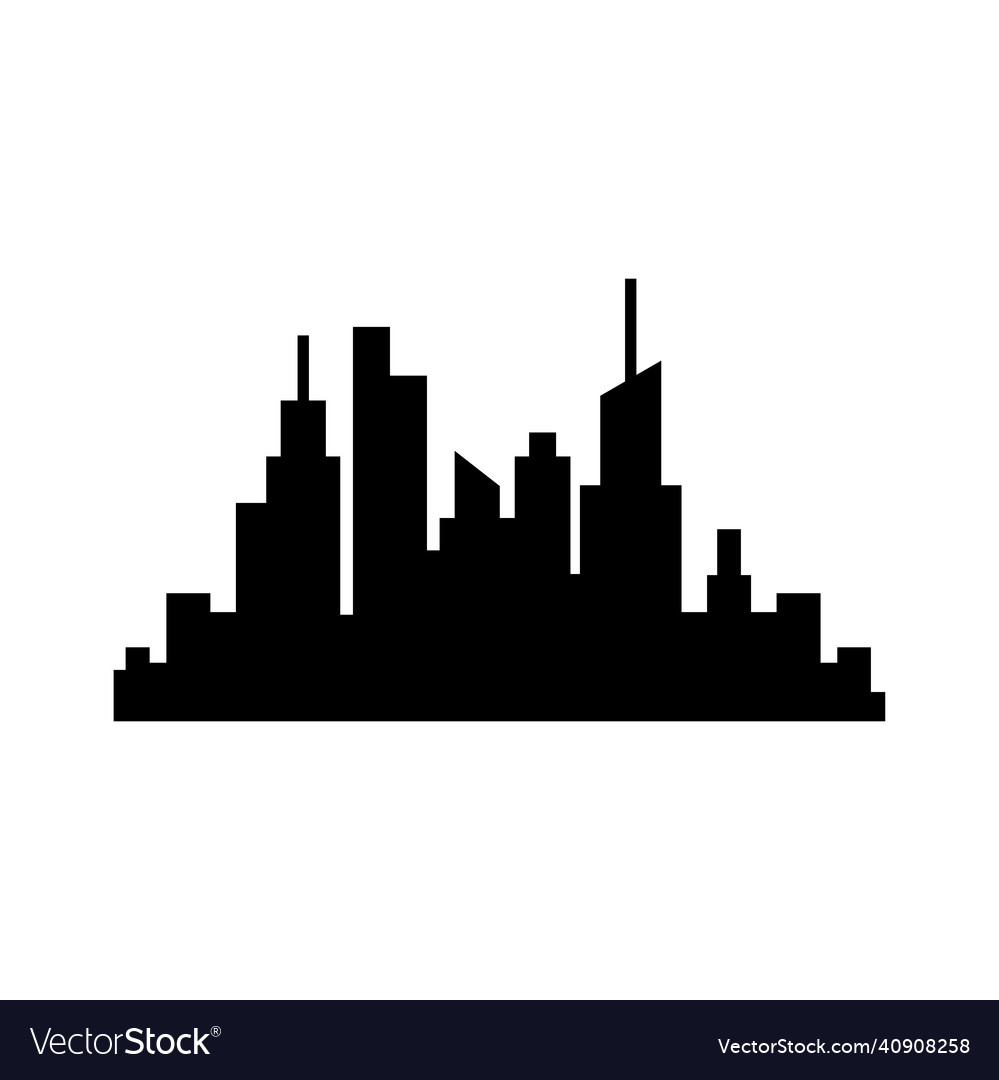 Skyline city icon design template isolated