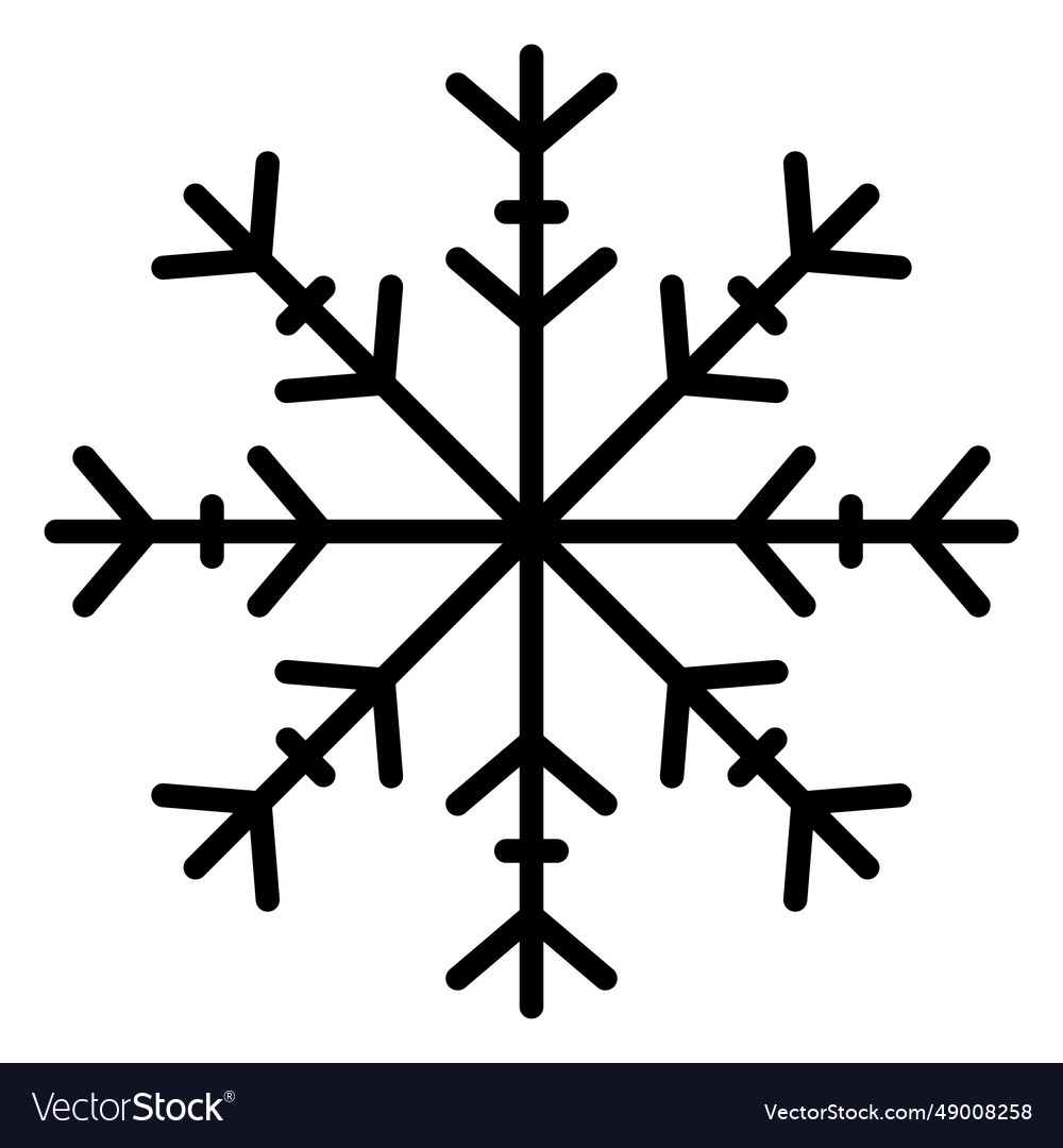 Snowflake line arrows vector image Snowflake line arrows