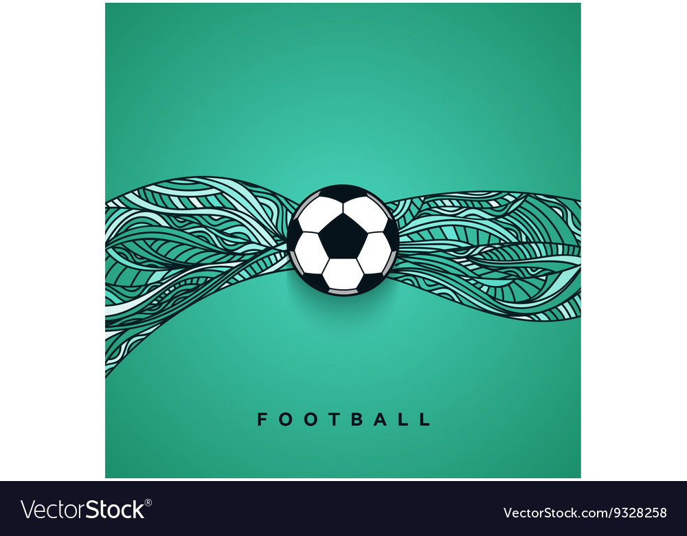 Soccer Ball Banner With Background Football Euro Vector Image