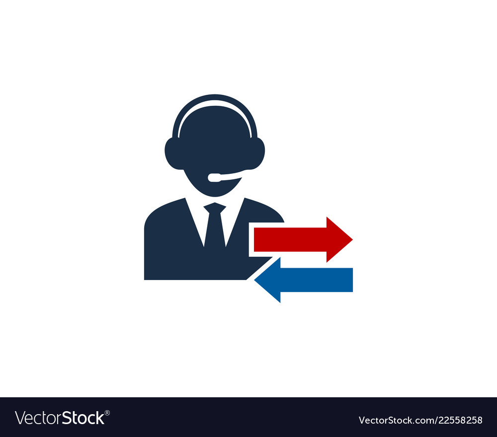 Transfer call center logo icon design Royalty Free Vector