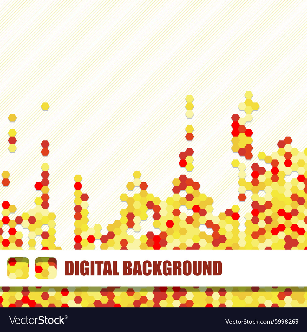 Background of different color hexagons