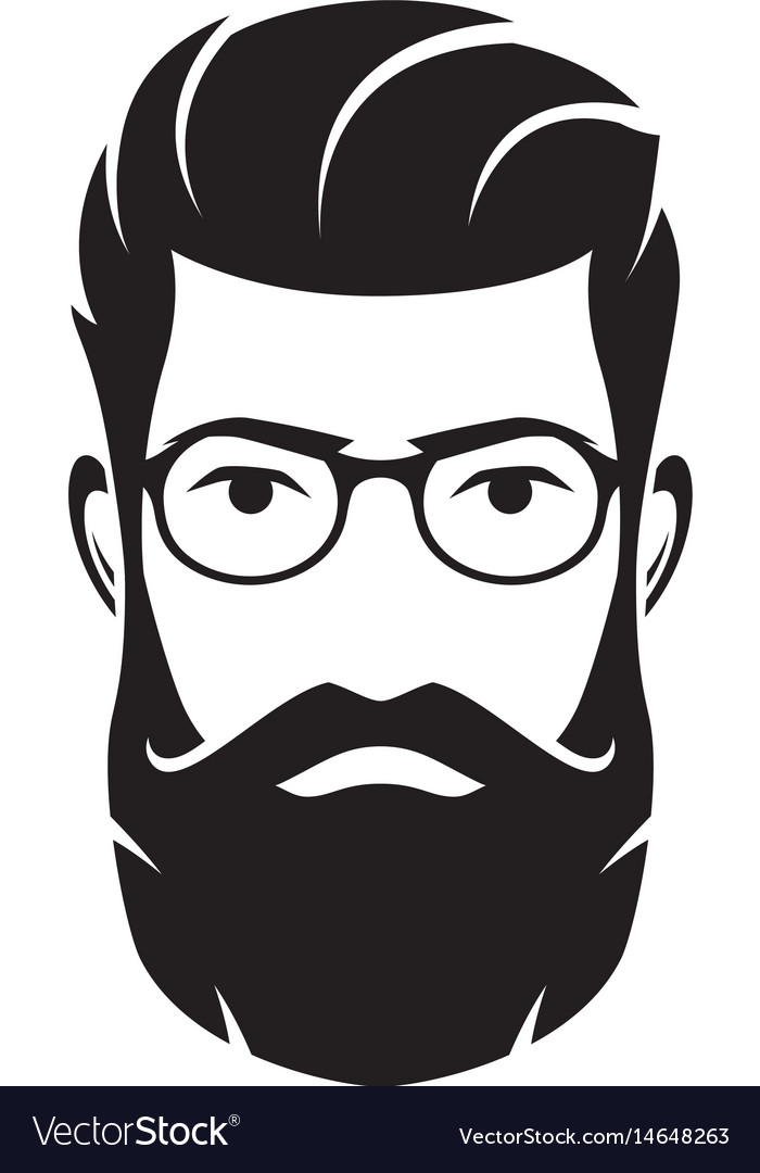 men face vector black and white