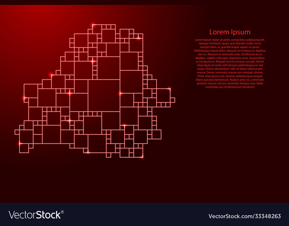 Belarus map from red pattern a grid vector image Belarus map from red pattern a grid