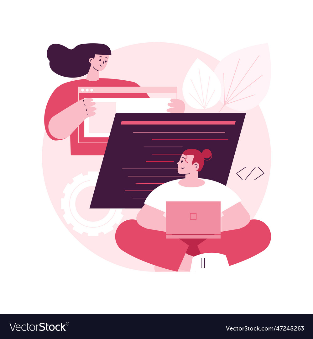 Computer programming camp abstract concept