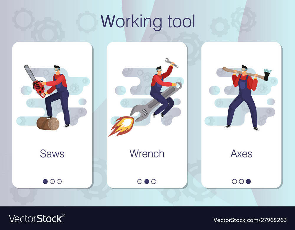 Design mobile app to onboarding screens set