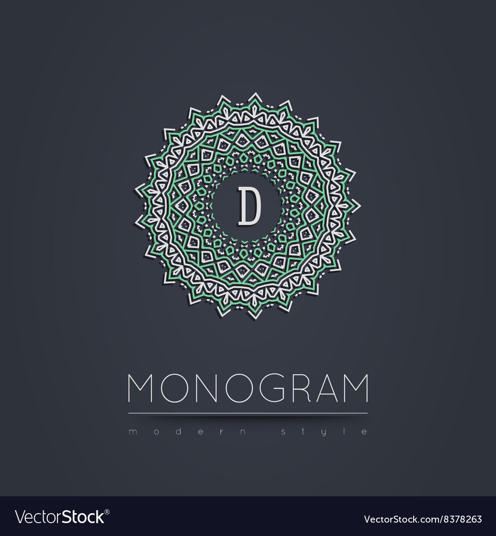 Elegant linear abstract monogram logo design