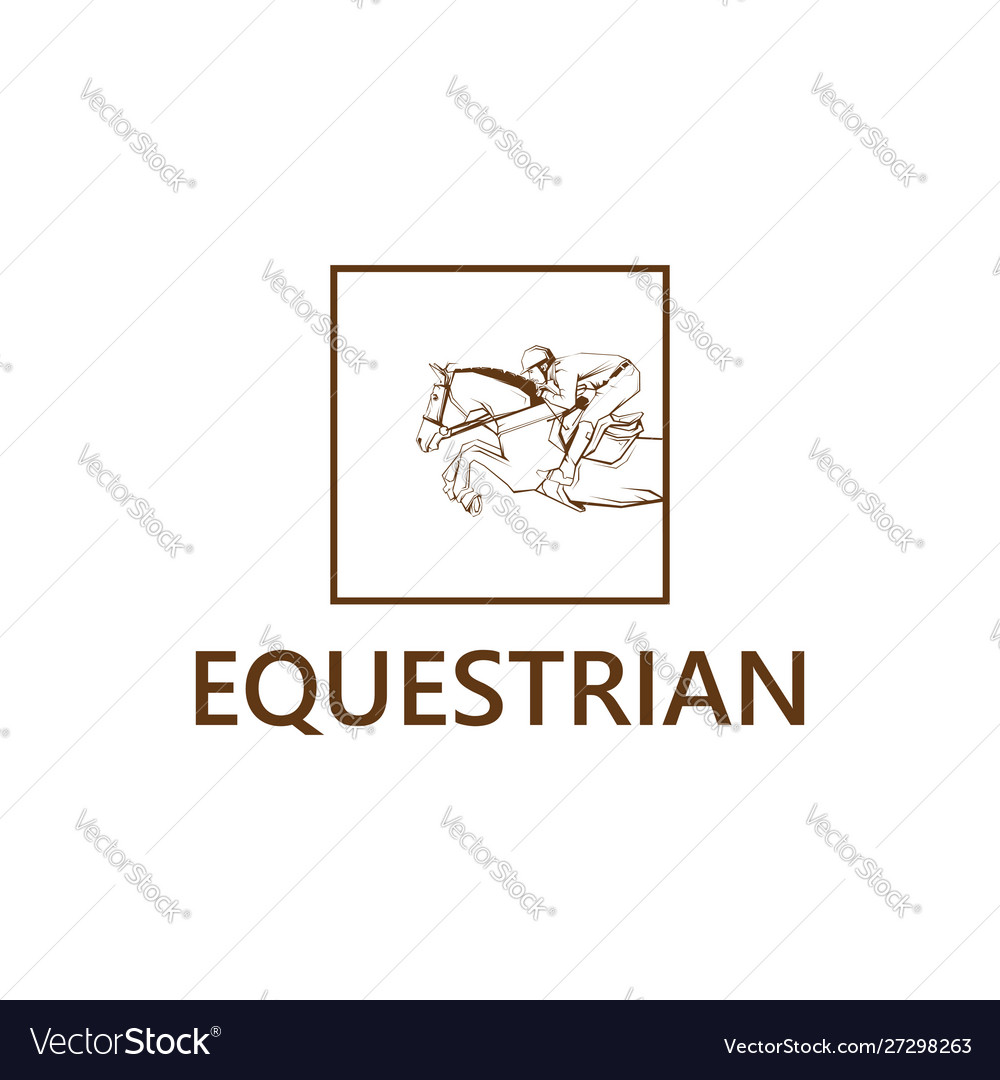 Equestrian club logo Royalty Free Vector Image