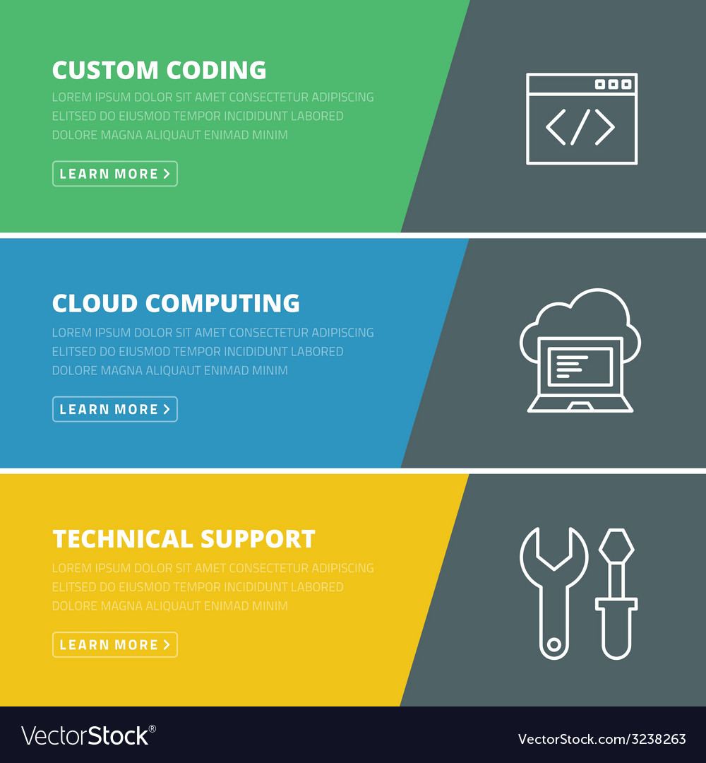 Flat design concept for coding cloud computing