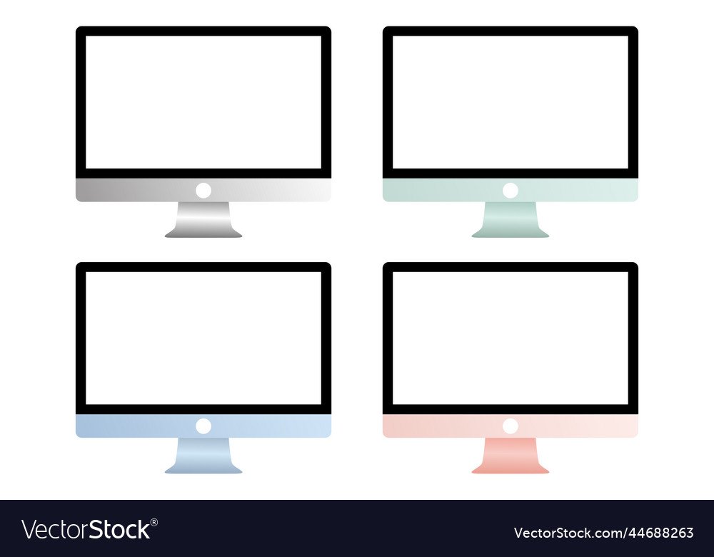 Flat pc screen computer monitor desktop