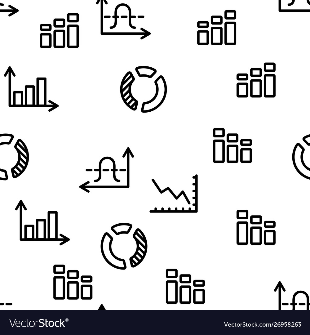 Graph seamless pattern vector image Graph seamless pattern