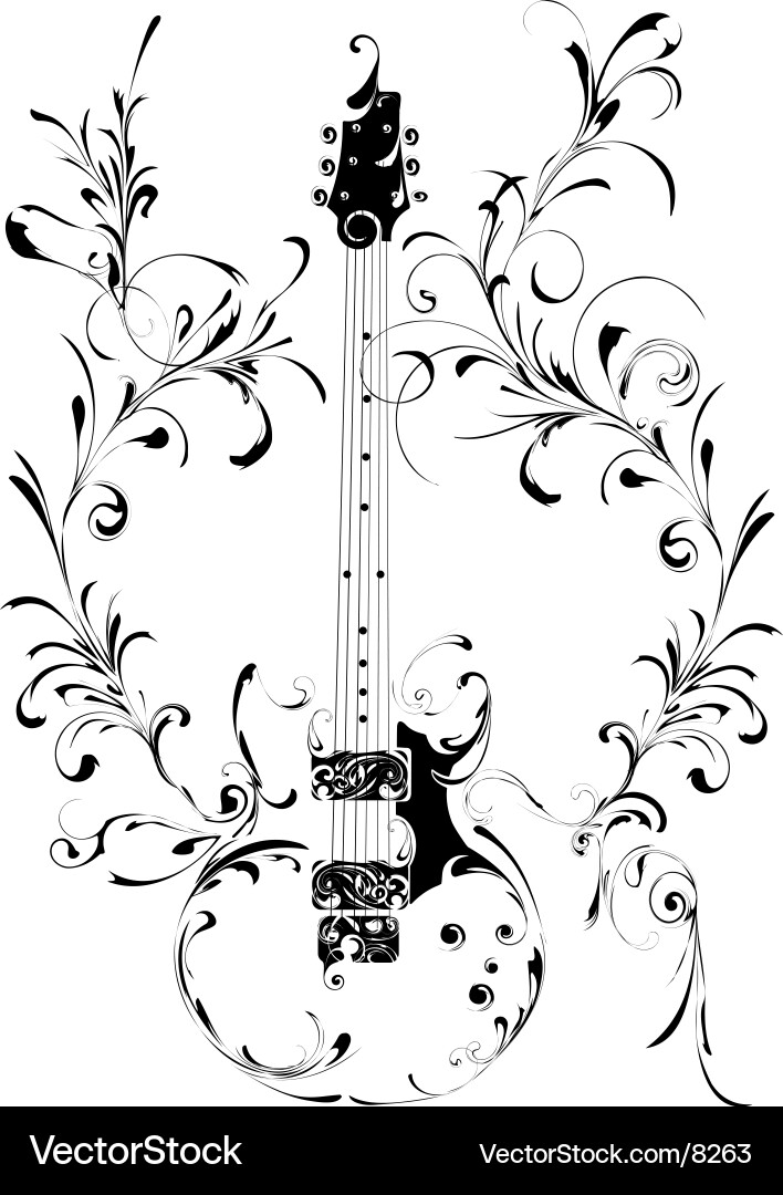 Guitar Royalty Free Vector Image - VectorStock