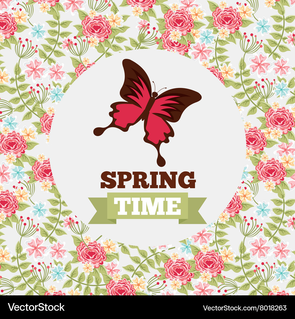 Hello spring design Royalty Free Vector Image - VectorStock