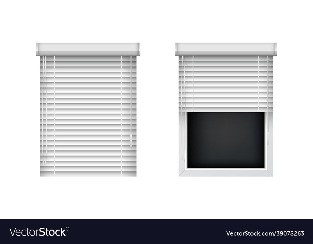 Horizontal Window Blinds - Open and Closed