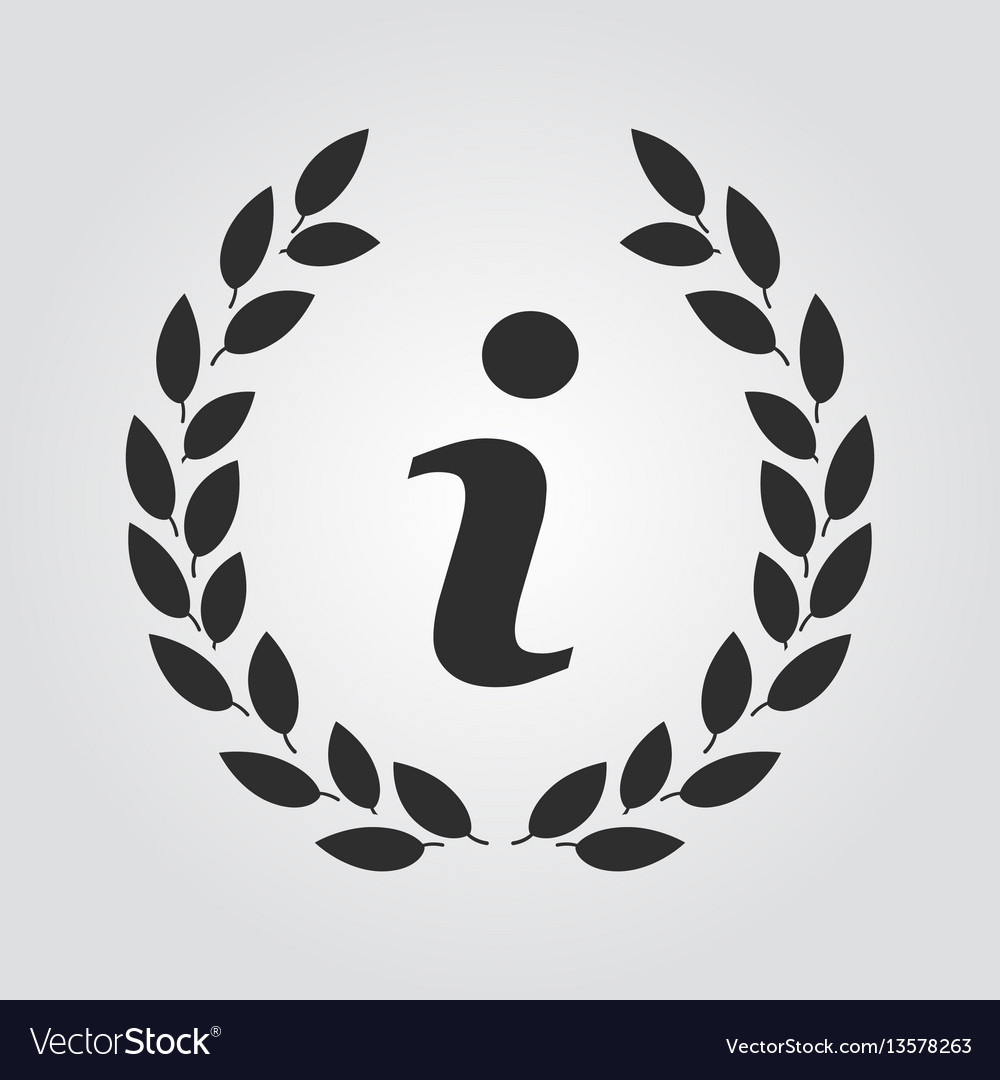 information icon and laurel