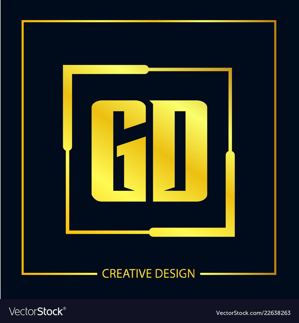 Initial letter gd logo template design