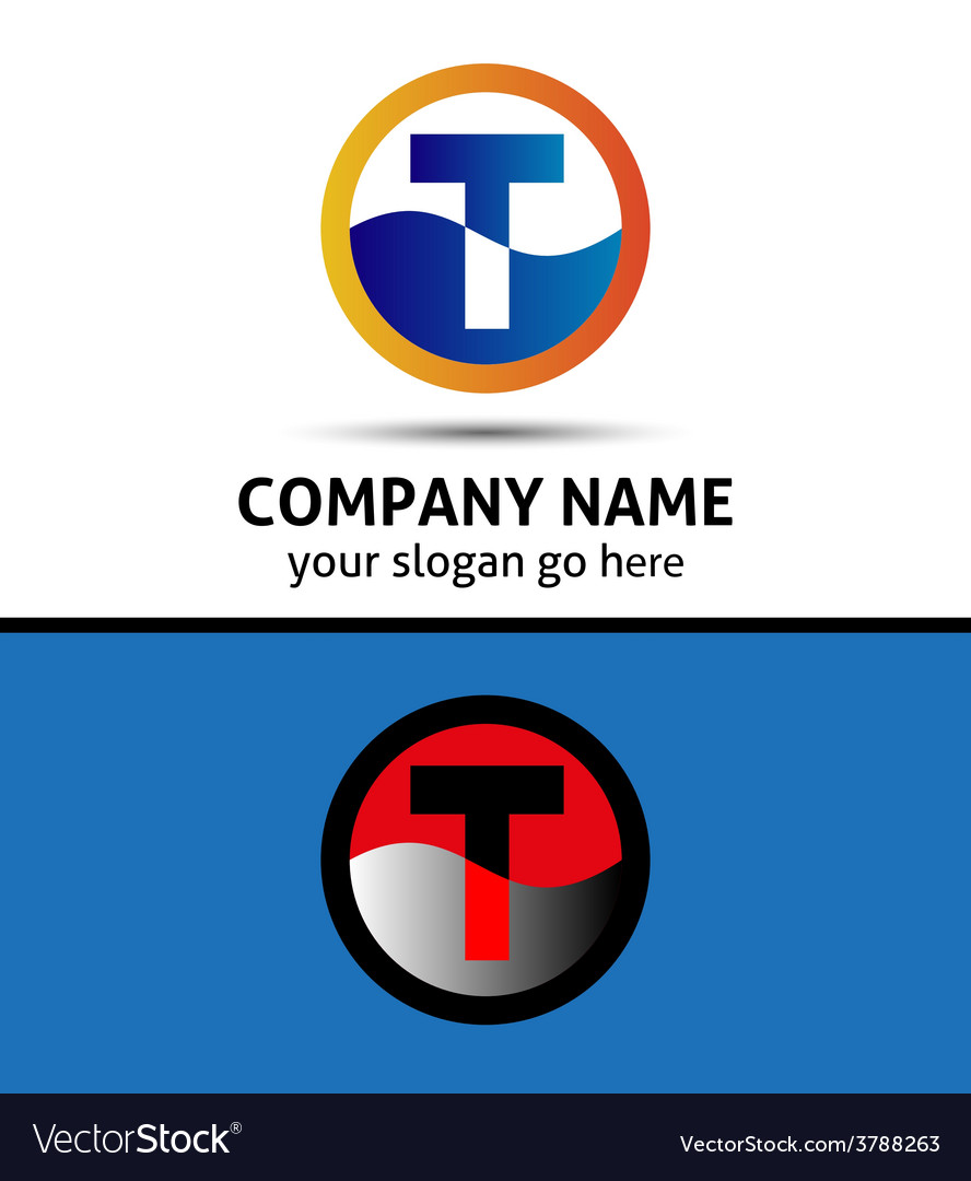 Letter t logo symbol template elements