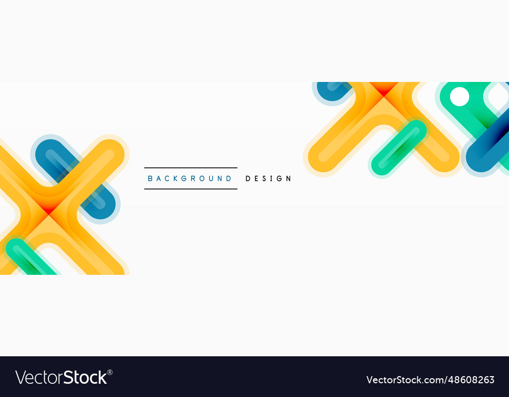 Minimal geometric background cross line design vector image Minimal geometric background cross line design