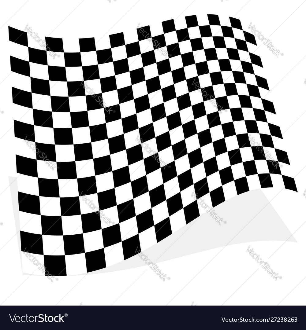 Racing race flag element isolated on white