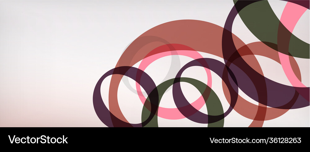 Ring geometric shapes o letter repetition Vector Image