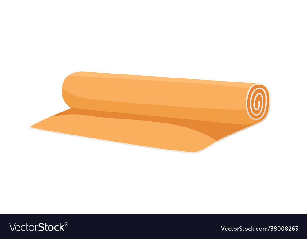 Rolled yoga mat for home and gym workout foam Vector Image