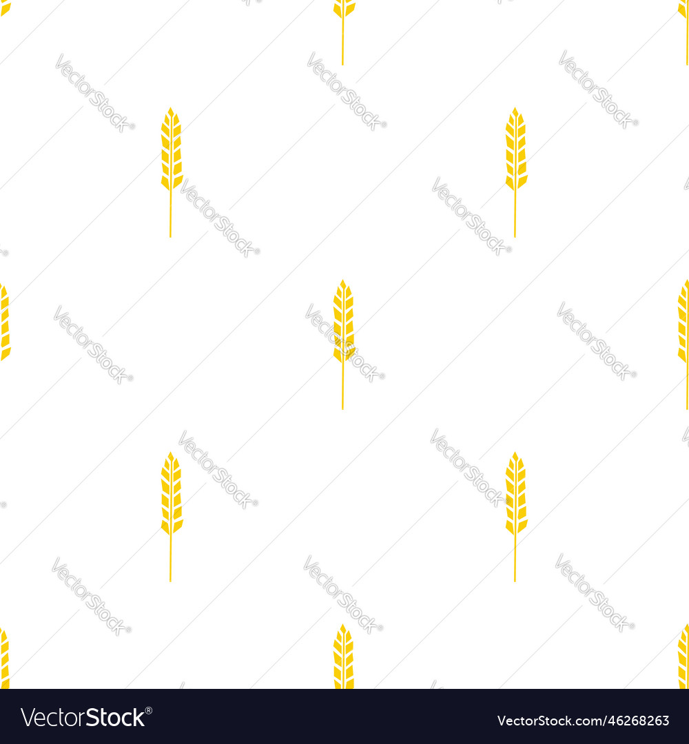Seamless pattern with spikelet of wheat vector image Seamless pattern with spikelet of wheat