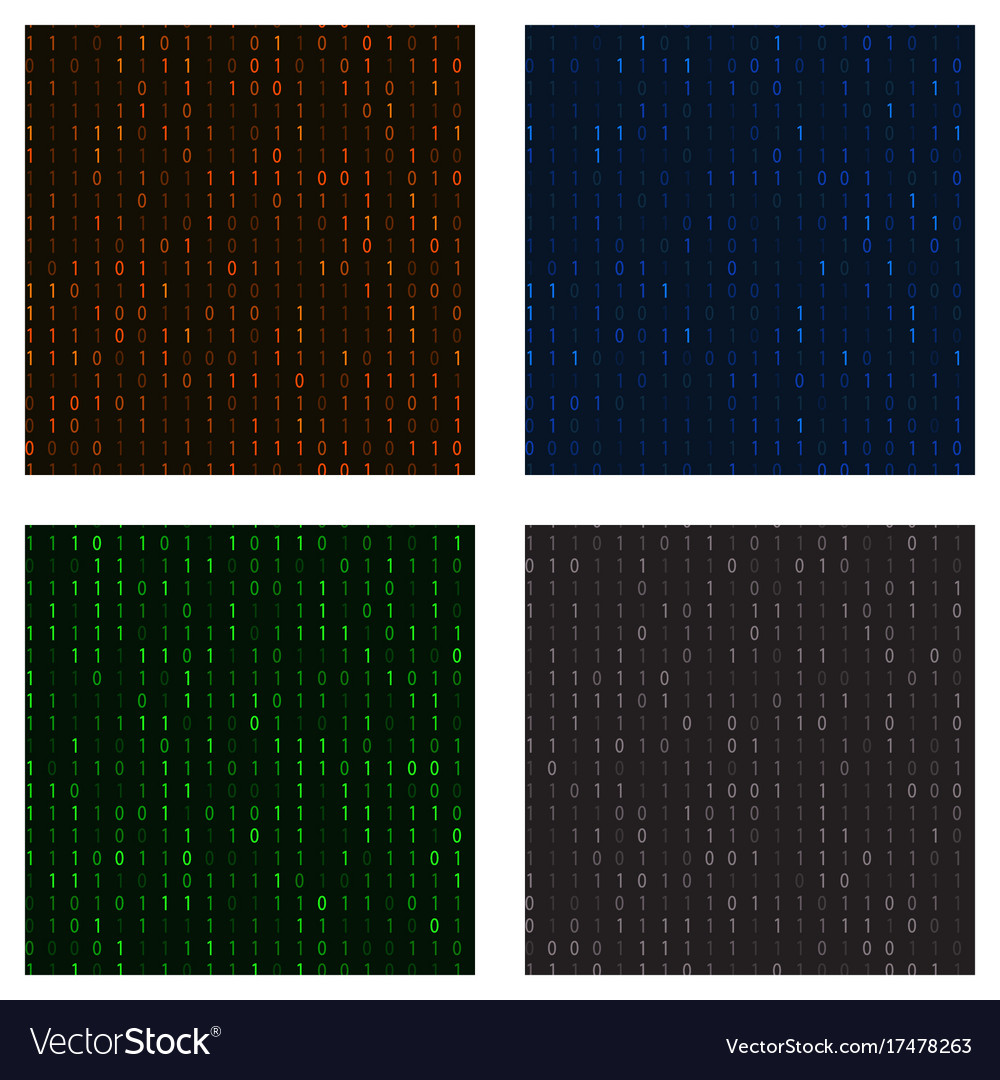 Set of seamless patterns in a matrix ones