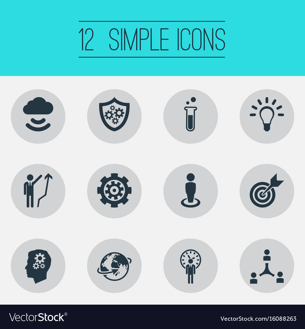Set of simple invention icons