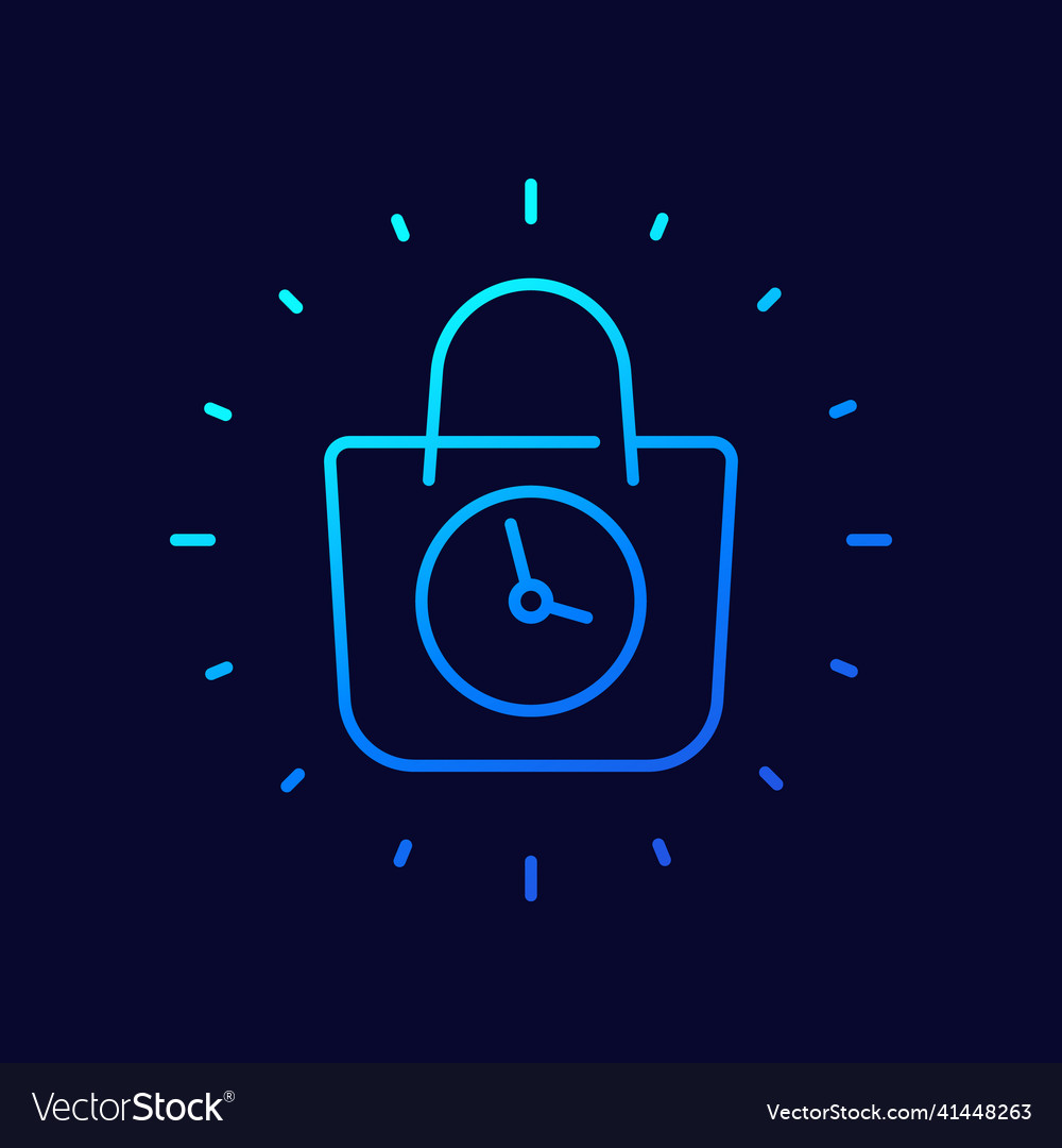 Shopping time line icon for web