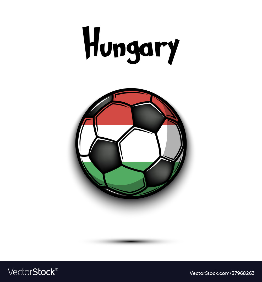 Soccer ball with hungary national flag colors Vector Image