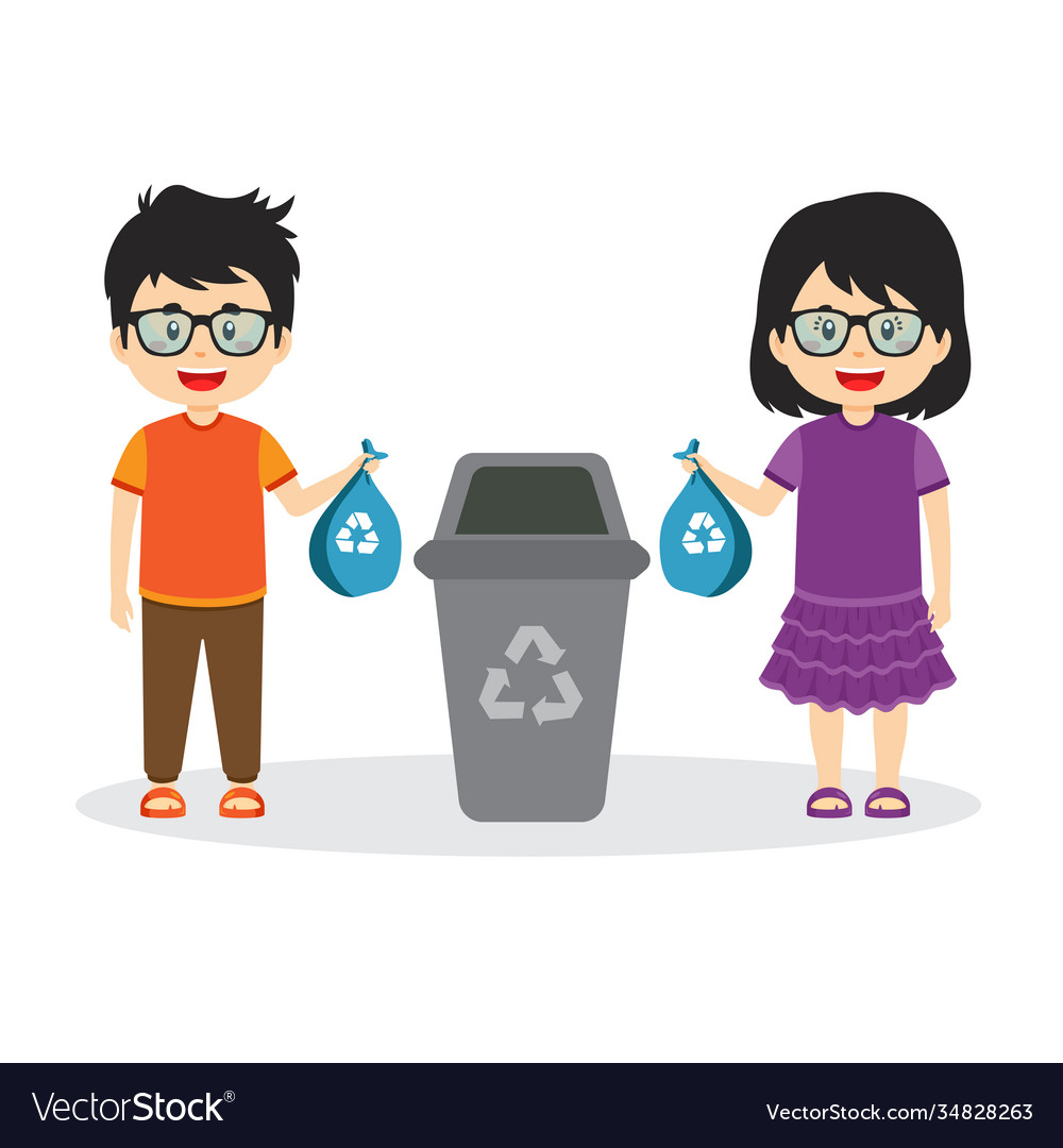 Stock characters throwing trash