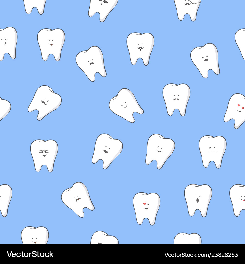 Teeth seamless Royalty Free Vector Image - VectorStock