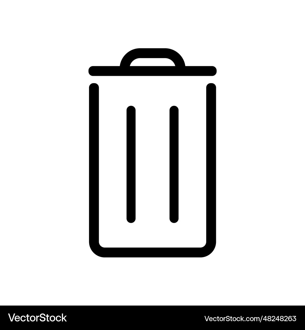 Trash can icon Royalty Free Vector Image - VectorStock