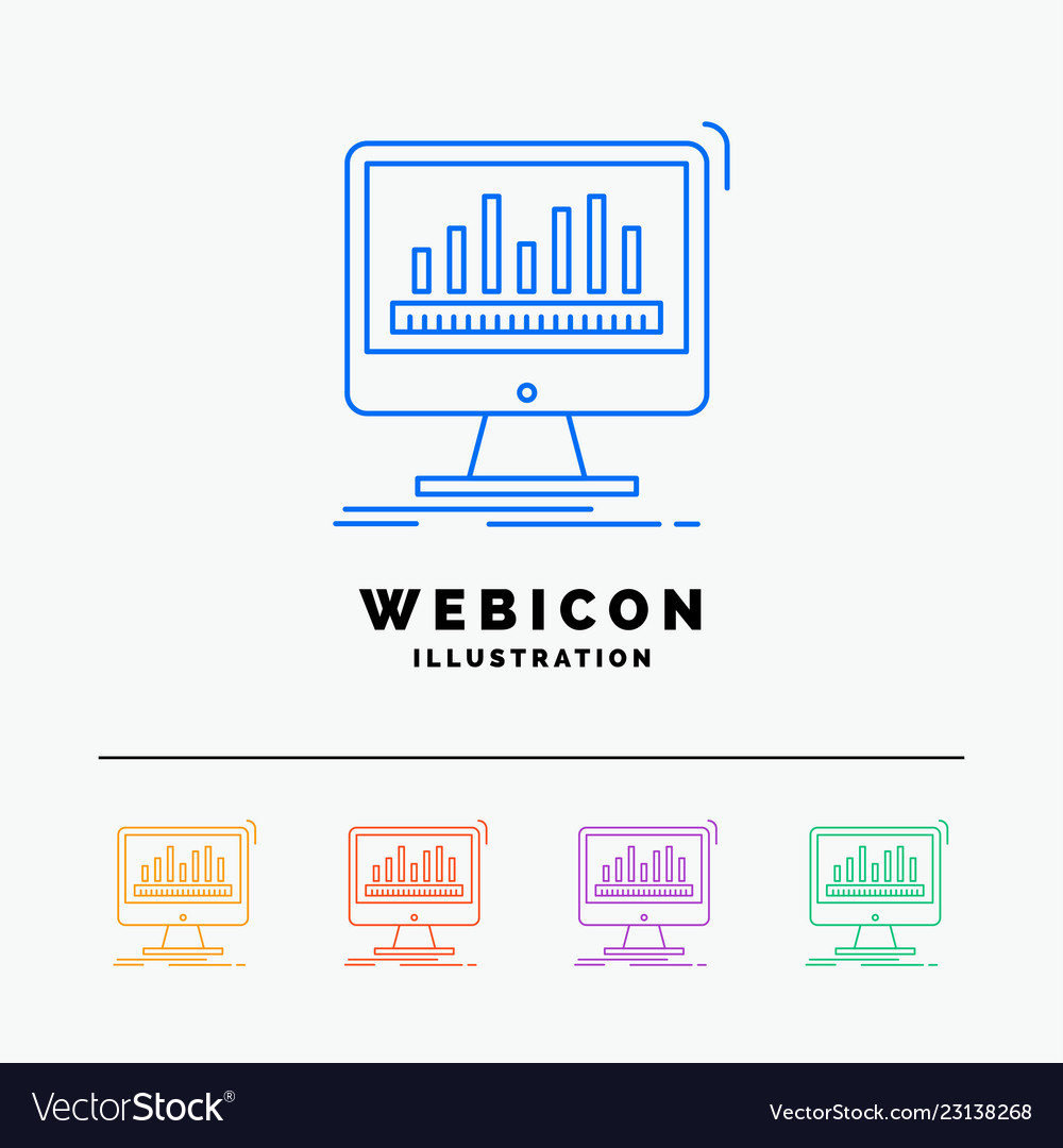 Analytics processing dashboard data stats 5 color