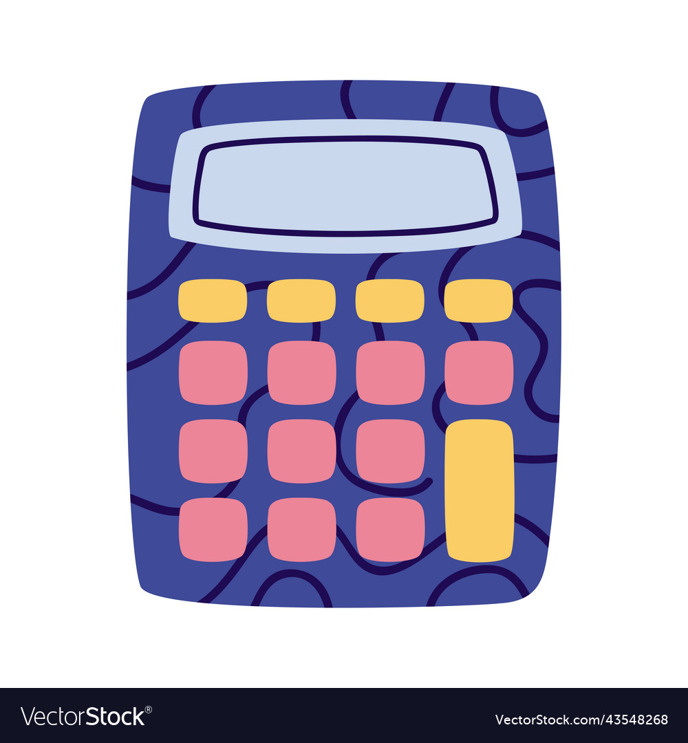 Calculator math device Royalty Free Vector Image