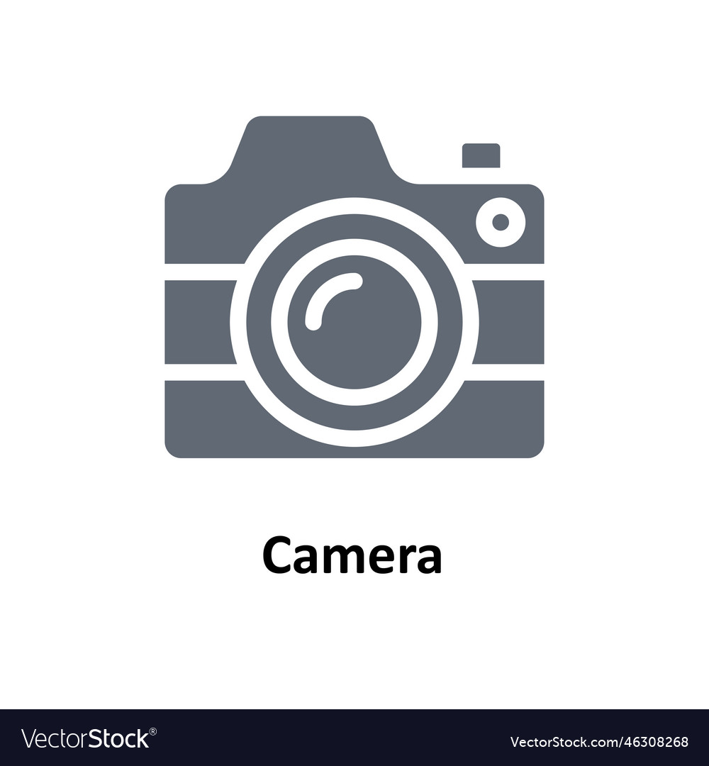 Camera solid icons simple stock