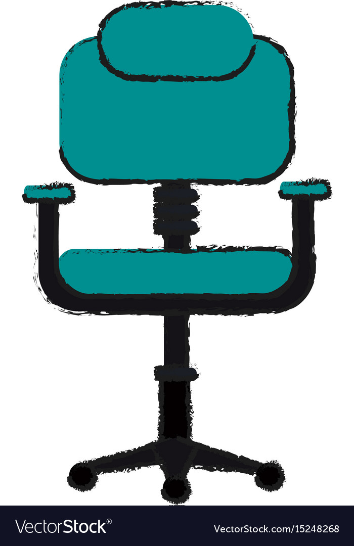 Chair Office Draw Royalty Free Vector Image Vectorstock