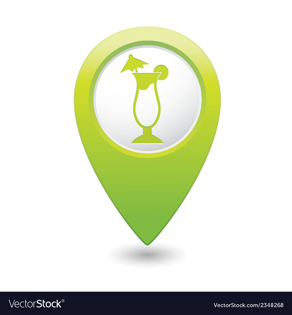 Cocktail Map Pointer Icon