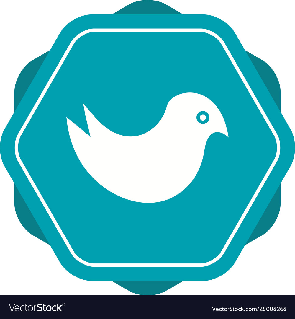 Cute Bird Glyph Icon - Blue