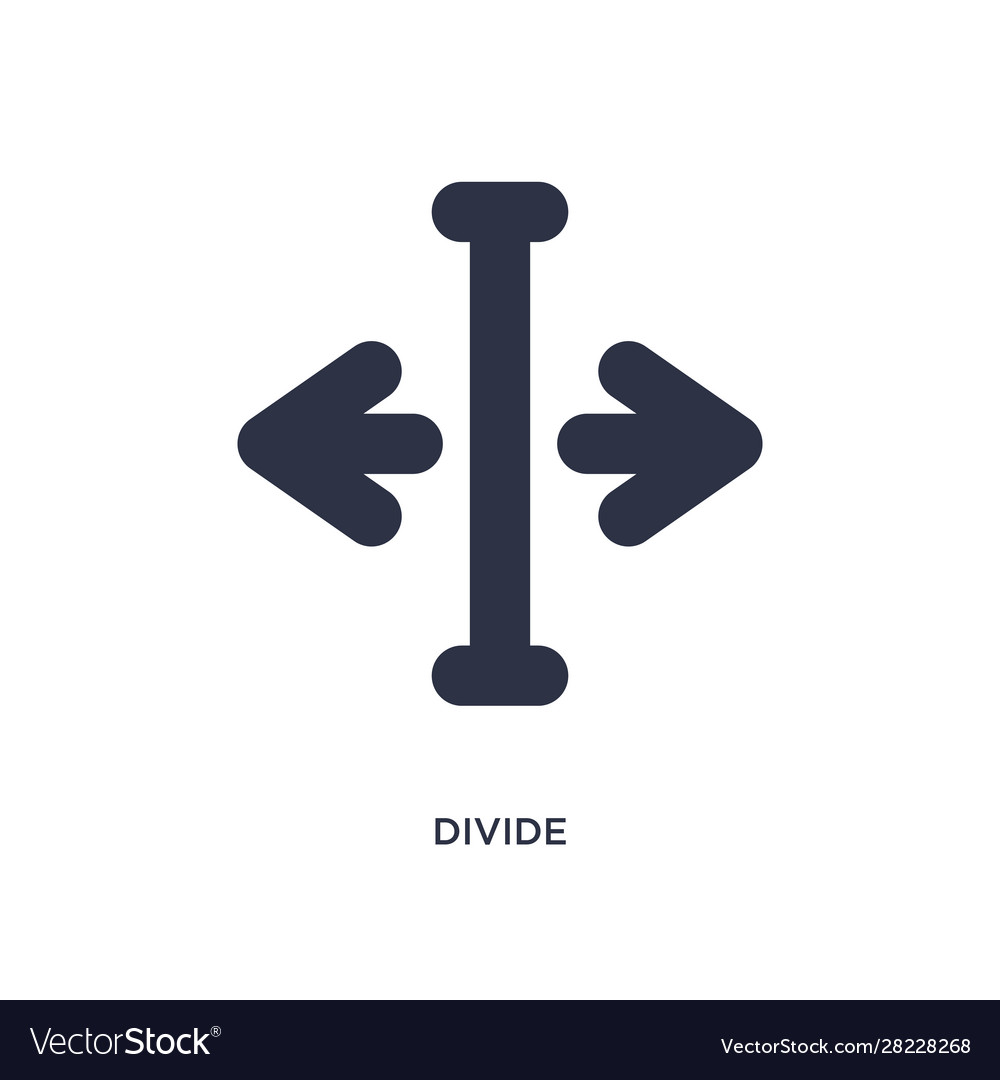 Divide icon on white background simple element