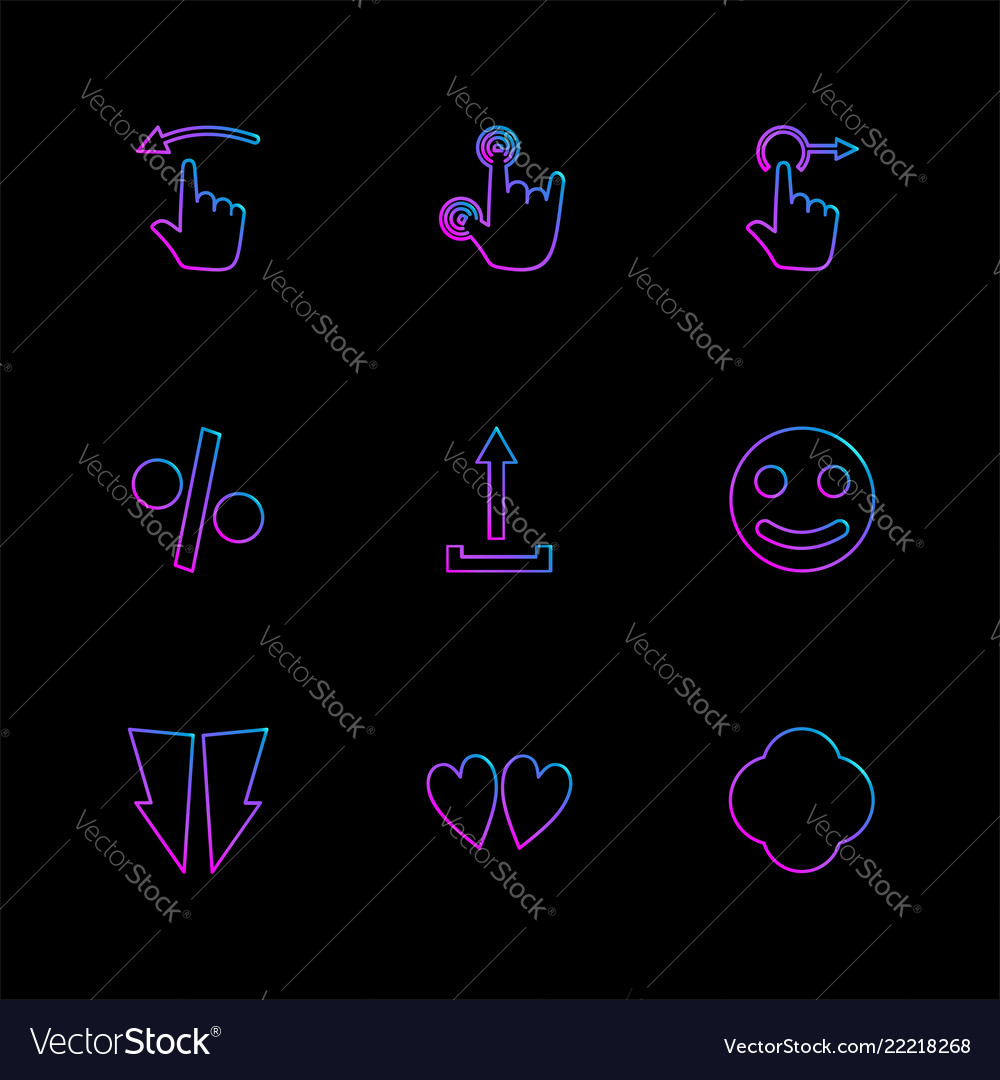 Emoji upload percentage hands pointer arrows